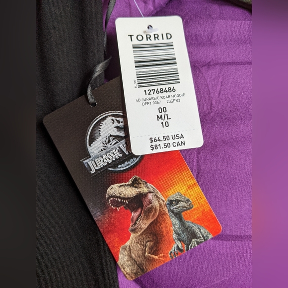 Jurassic World Roar Active Zip Hoodie - Picture 6 of 12